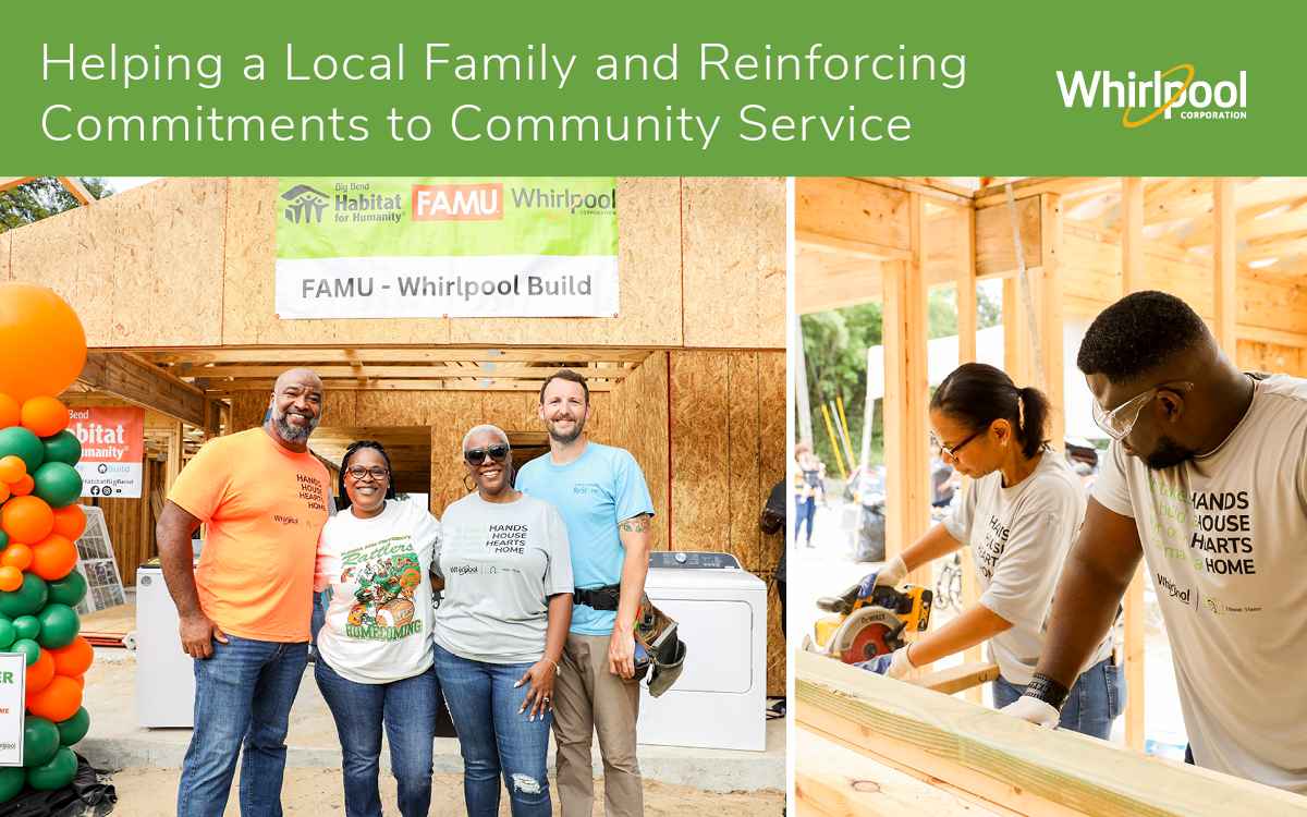 volunteers working on Habitat build