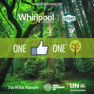 Every new like on the Whirlpool EMEA Facebook page will protect a square meter of Amazonian rainforest, the aim being to safeguard 10,000 sqm of forest.