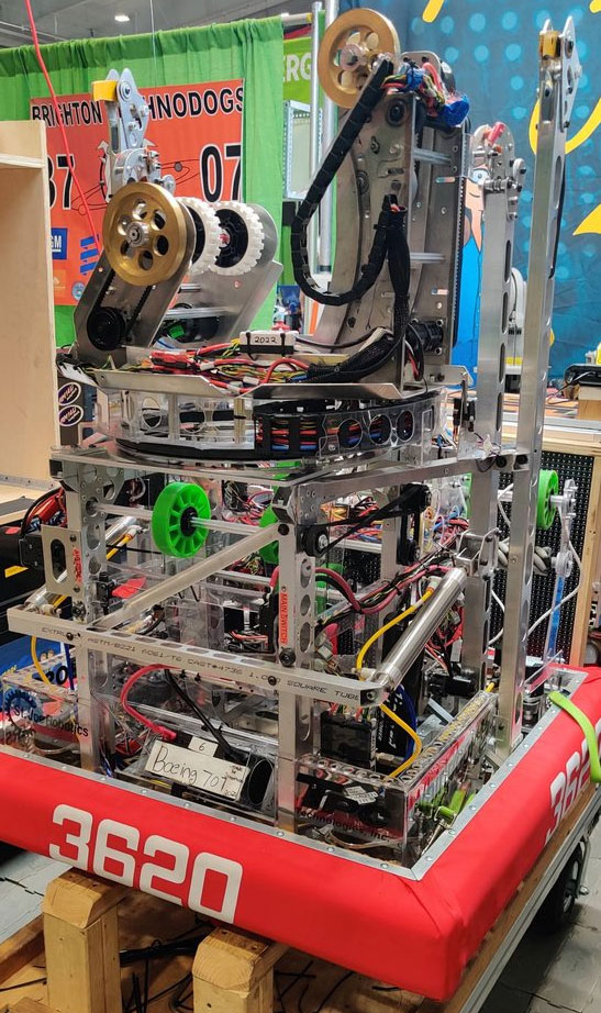Robot built by St. Joseph's Average Joes for FIRST Robotics 2022 competition
