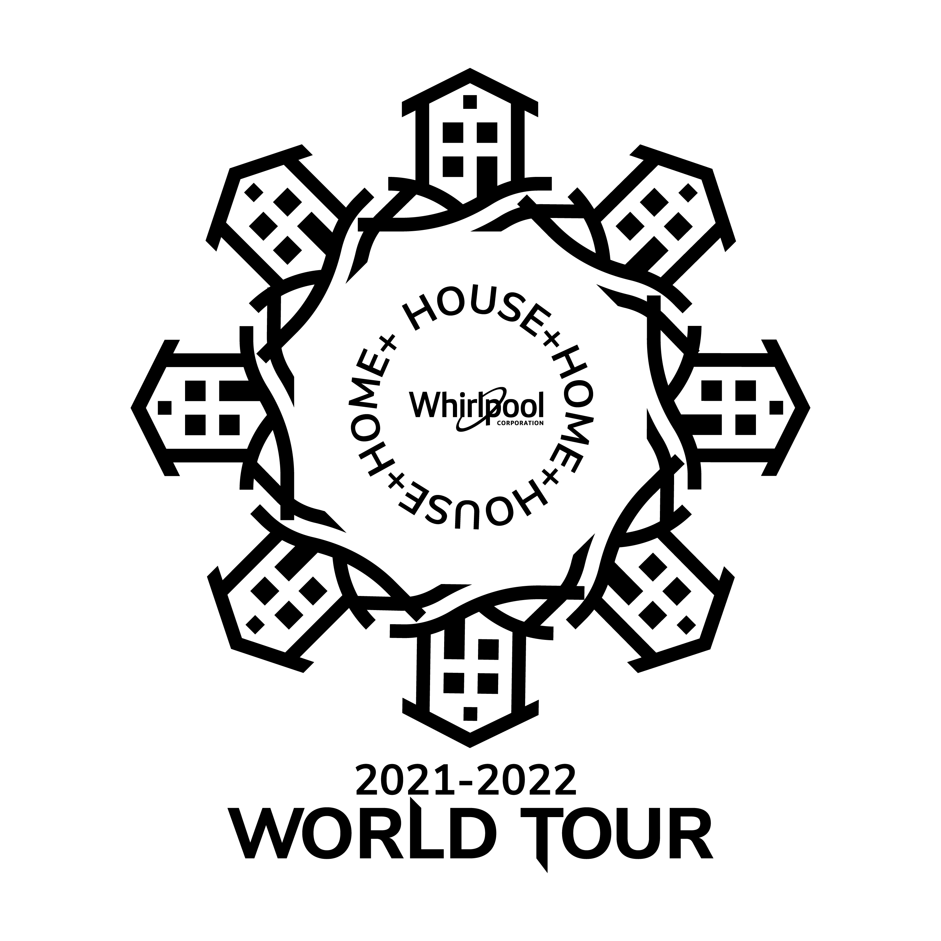 Whirlpool House + Home logo, black