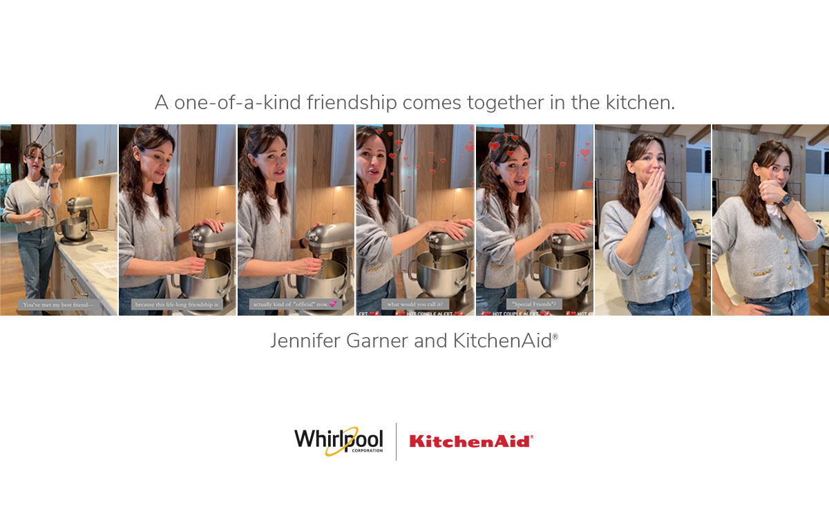 out takes of Jennifer Garner's announcement with KitchenAid friendship