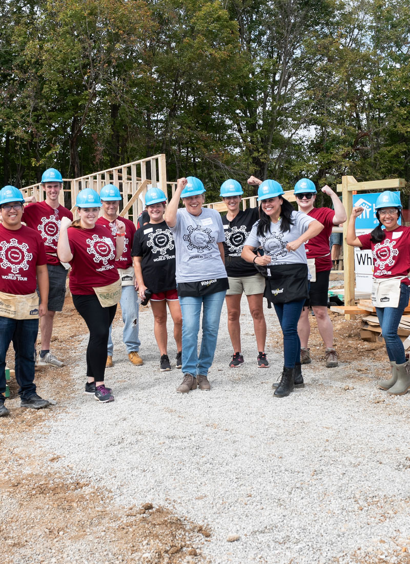 Whirlpool and Kelley School of Business students build a house for Habitat for Humanity
