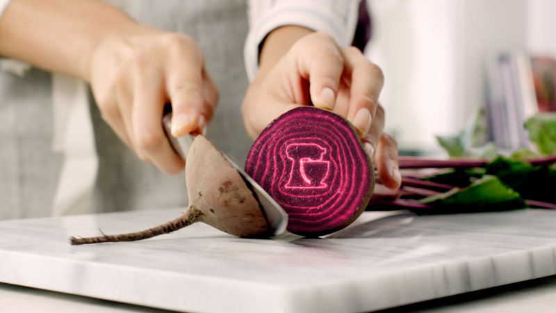 A sliced beet for KitchenAid brand