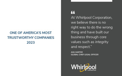 Whirlpool Corporation recognized by Newsweek as One of America’s Most Trustworthy Companies for 2023