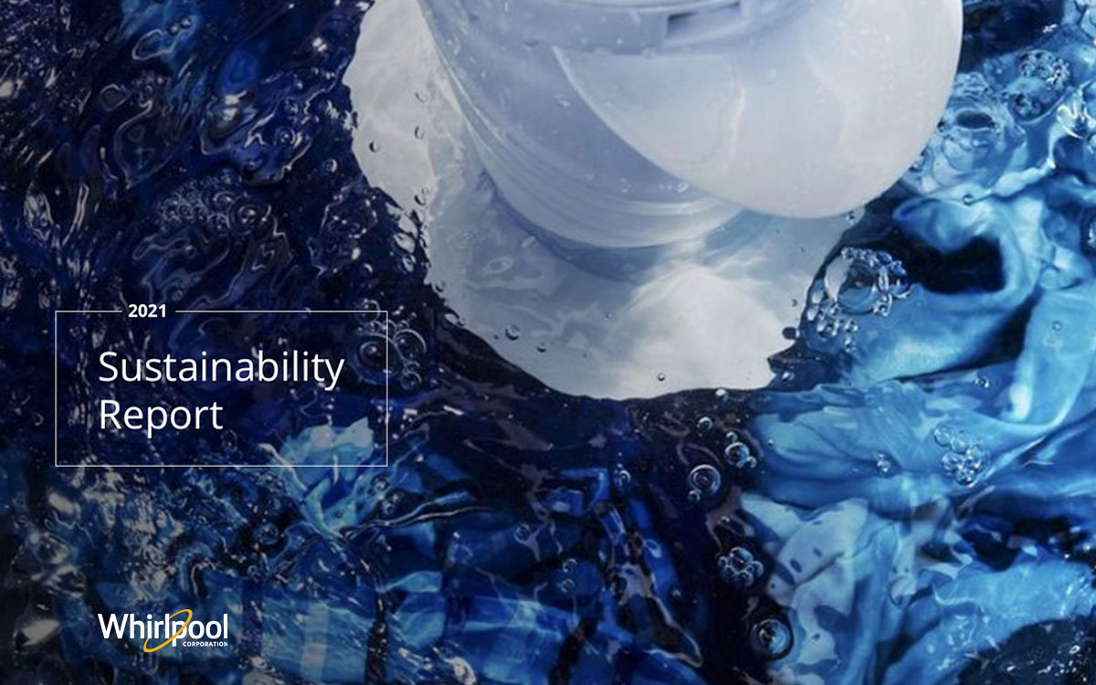 Whirlpool Corporation's 2021 Sustainability Report opening cover
