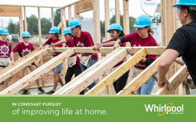 Whirlpool Corp. and Indiana University students, faculty and staff help build Habitat home for Bloomington family