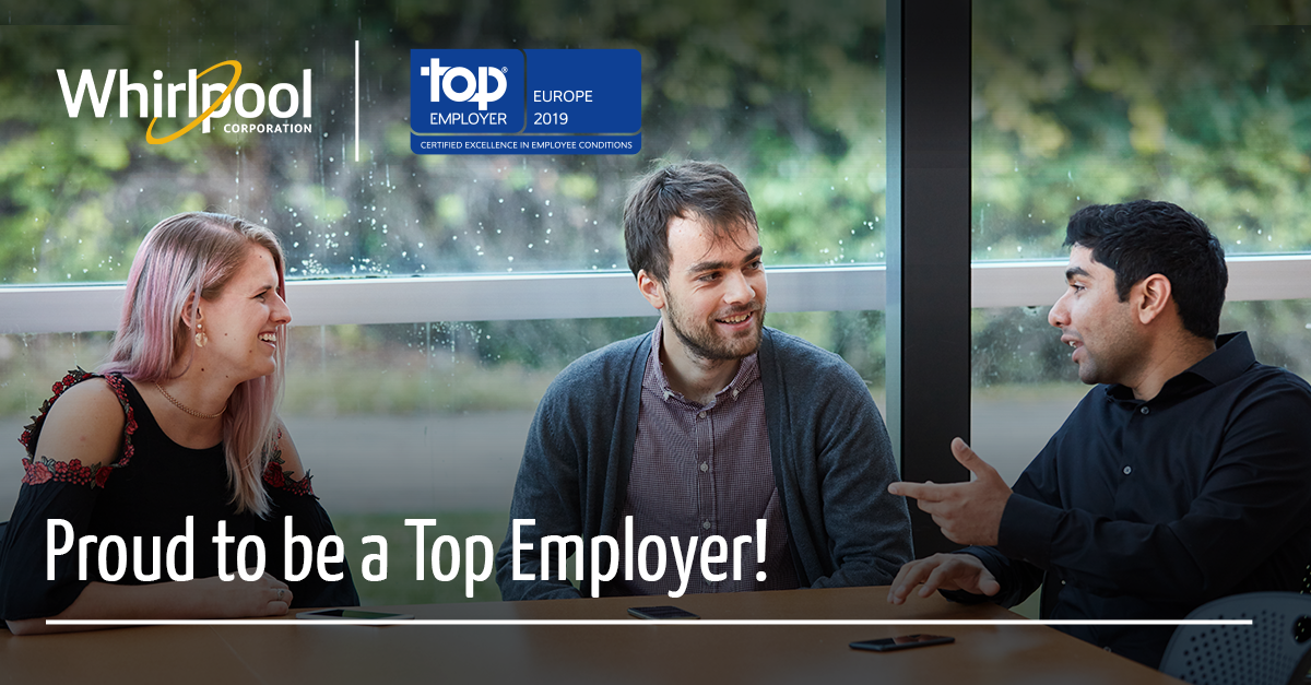 Whirlpool EMEA certified Top Employer Europe 2019