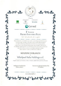 Whirlpool Italia Holdings s.r.l. wins Felix Industry Award